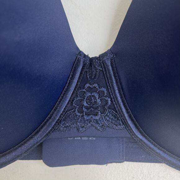 Vanity Fair 40D Bra Beauty Back Underwire Full Figure Coverage Lace 76380 Blue - Picture 4 of 13